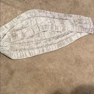 Soft Knitted Twist and Wrap Scarf